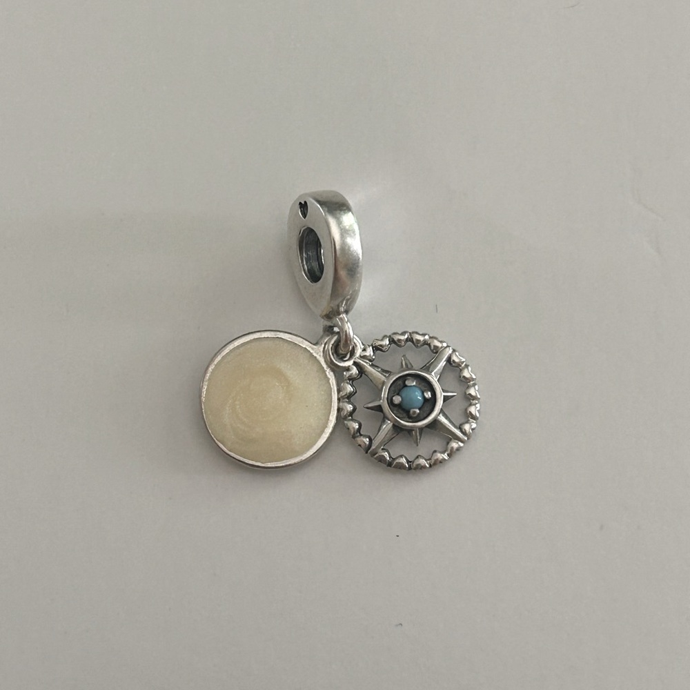 Authentic Pandora Blue Compass Rose dangle